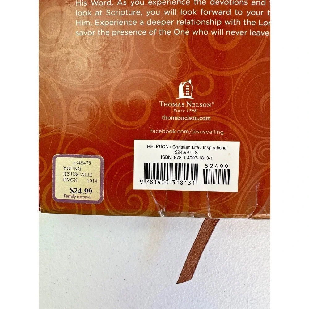 Jesus Calling, Large Text Brown Leathersoft, Daily Devotional by Sarah Young